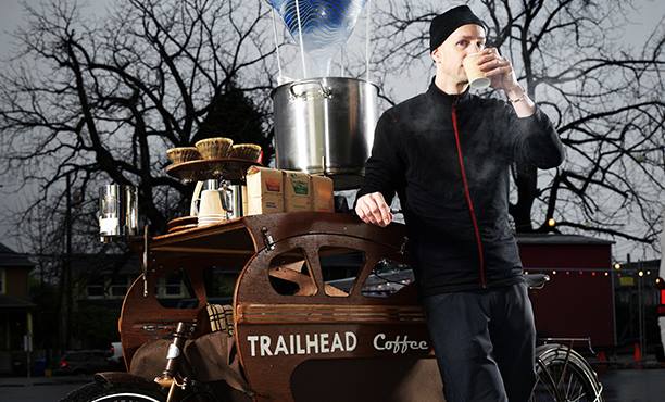 Trailhead Coffee Roasters brings you coffee by bicycle!